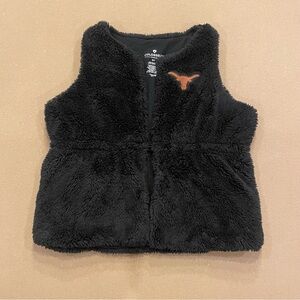 Texas Longhorns Girl’s Colosseum Fluffy Logo Vest Size 5T